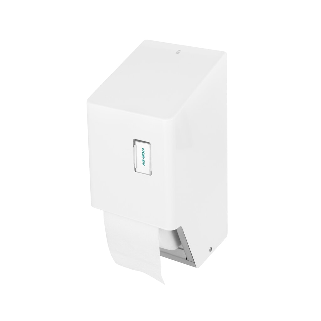 Dispensador de papel de WC Air-Wolf para 2 rollos domésticos, blanco Imagen del producto: Dispensador de papel de WC Air-Wolf para 2 rollos domésticos, blanco