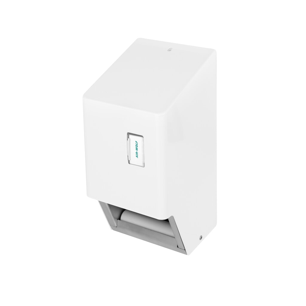 Dispensador de papel de WC Air-Wolf para 2 rollos domésticos, blanco Número de imagen del producto 2: Dispensador de papel de WC Air-Wolf para 2 rollos domésticos, blanco