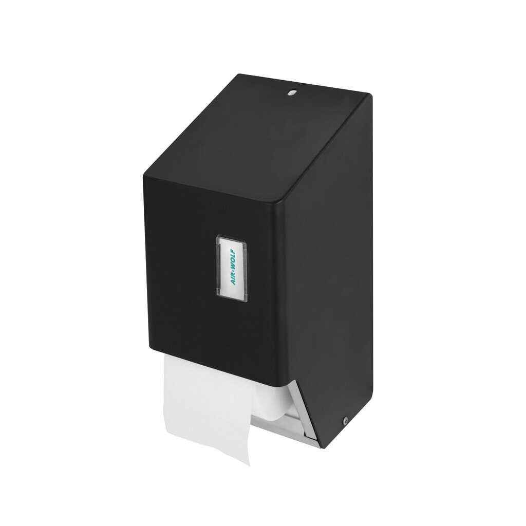 Dispensador de papel de WC Air-Wolf para 2 rollos domésticos, negro Número de imagen del producto 1: Dispensador de papel de WC Air-Wolf para 2 rollos domésticos, negro