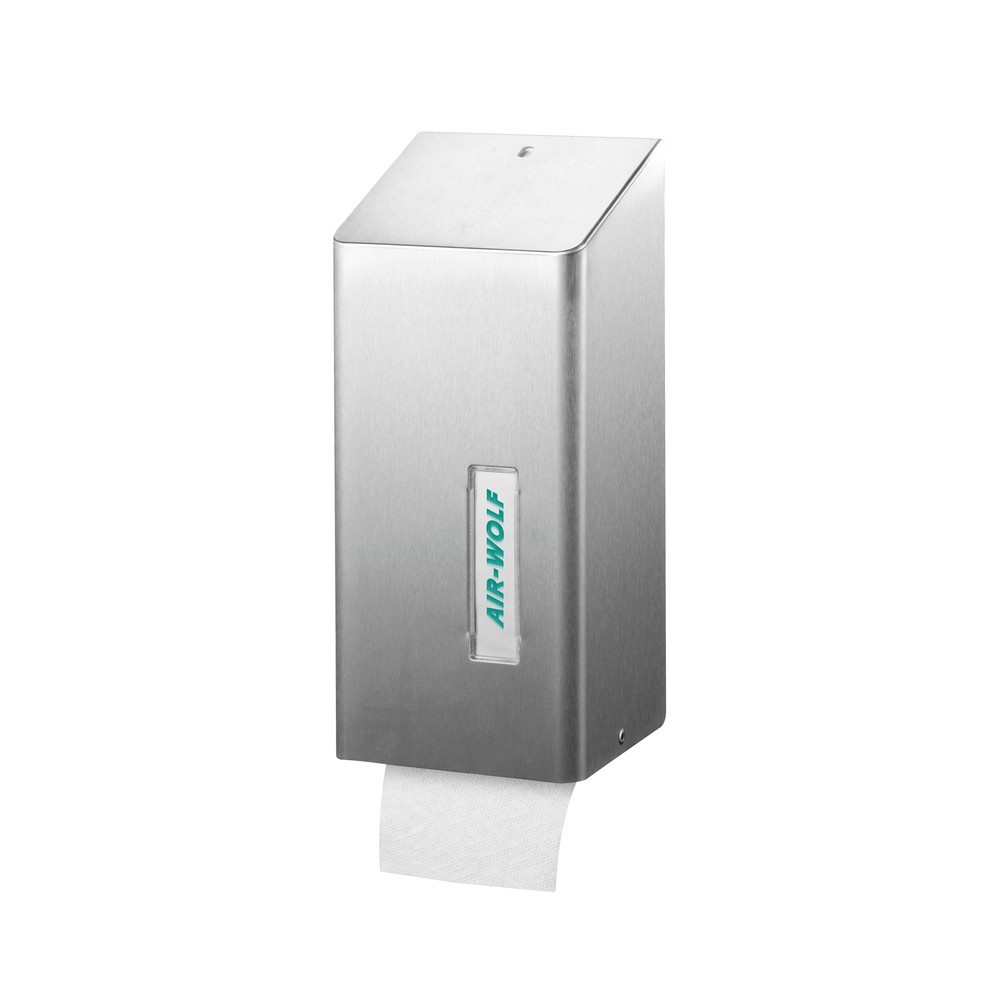 Imagen del producto: Dispensador de papel de WC para hojas sueltas Air-Wolf, de acero inoxidable cepillado
