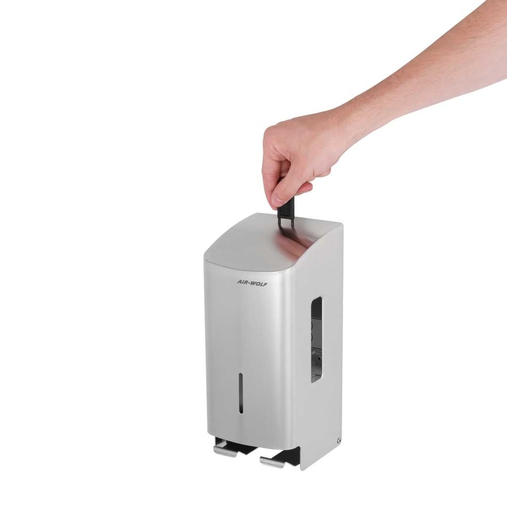 Número de imagen del producto 7: Dispensador de papel higiénico Air-Wolf para 2 rollos domésticos, cepillado