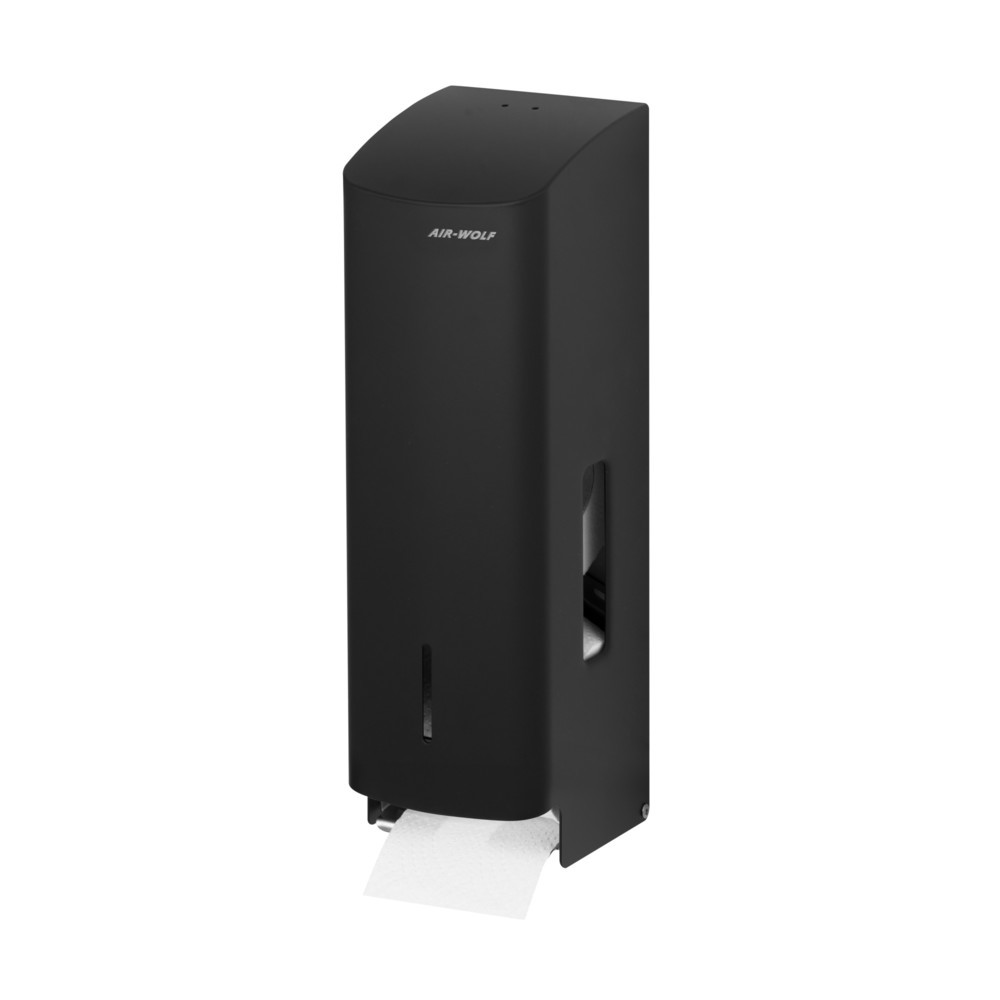 Imagen del producto: Dispensador de papel higiénico Air-Wolf para 3 rollos domésticos, negro
