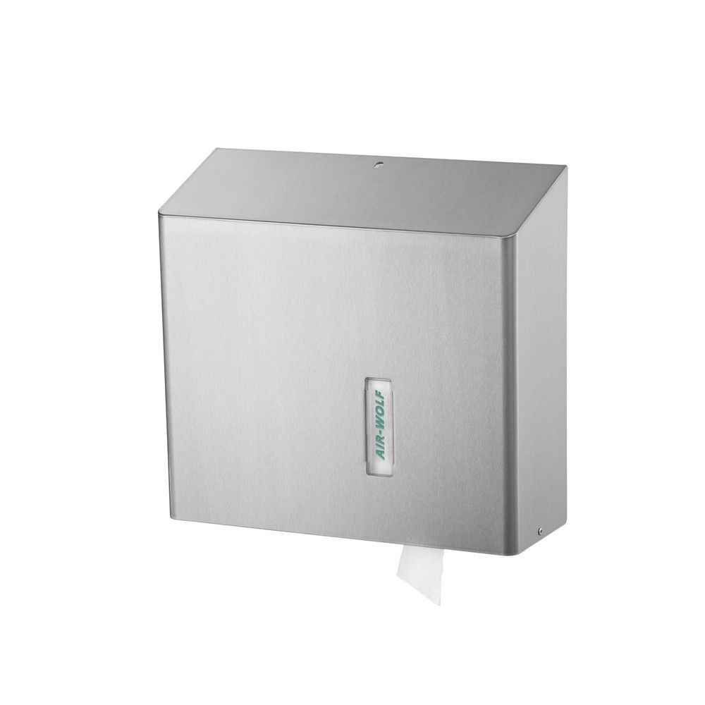 Imagen del producto: Dispensador de rollos de papel grandes de WC Air-Wolf, de acero inoxidable cepillado