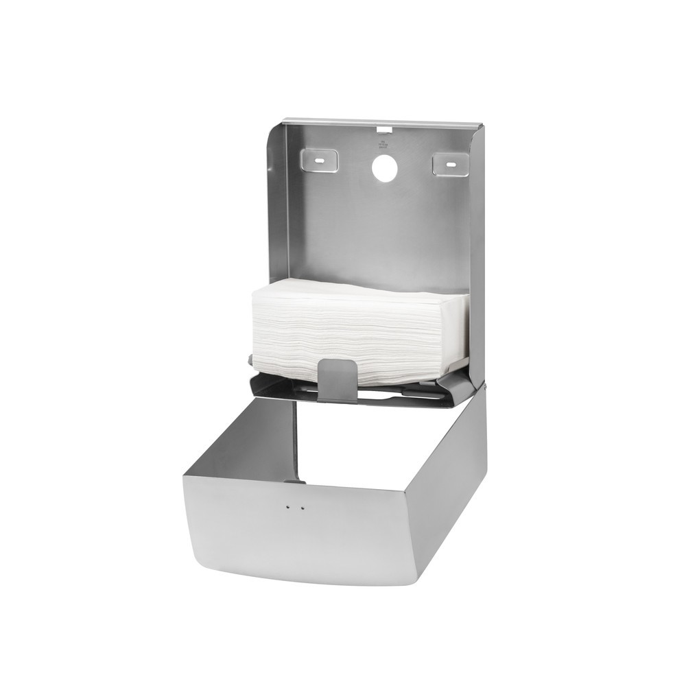 Número de imagen del producto 6: Dispensador de toallas de papel Air-Wolf para hasta 600 toallas plegadas, acero inoxidable cepillado