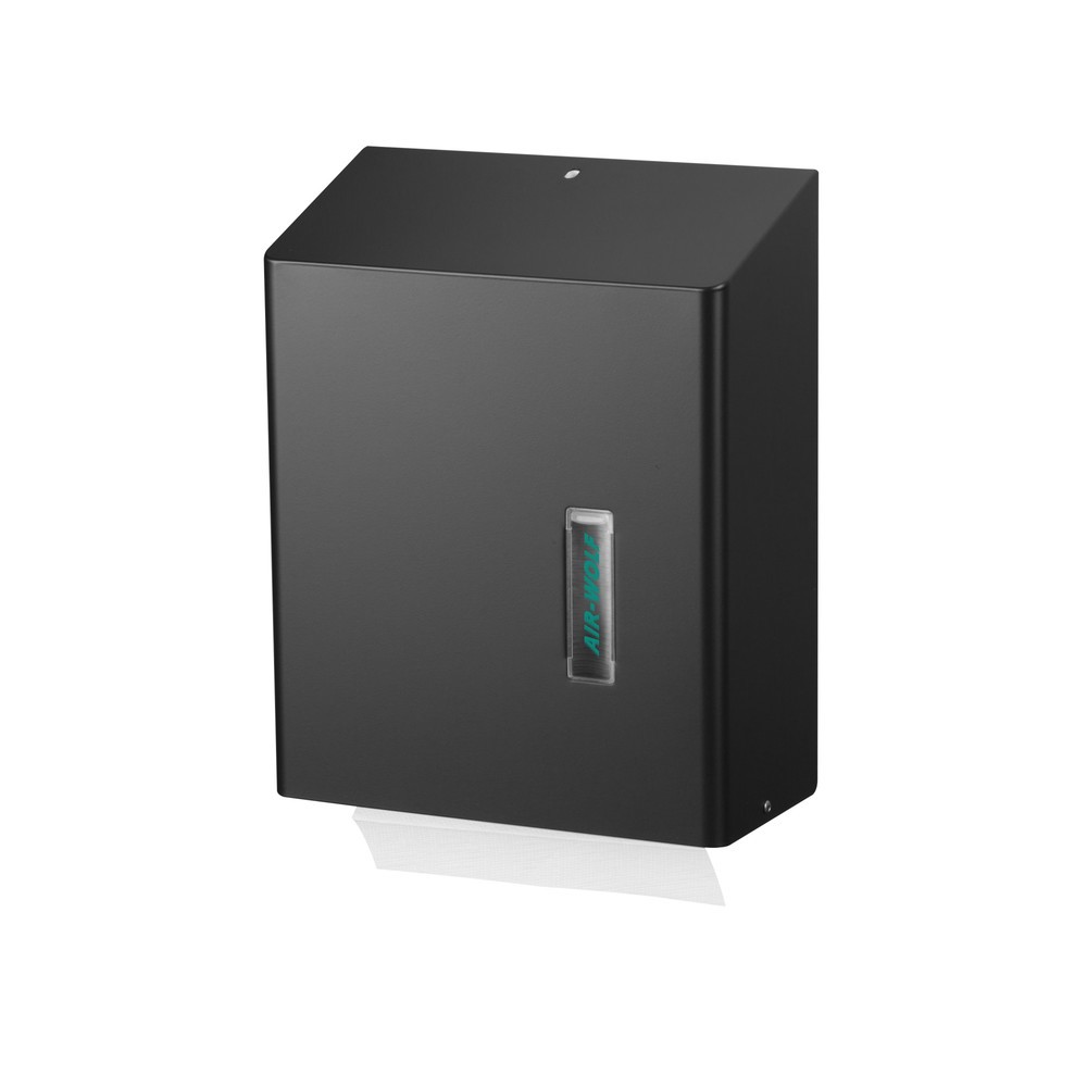 Imagen del producto: Dispensador de toallas de papel Air-Wolf para papel plegado, unas 500 unidades, serie Omega, negro