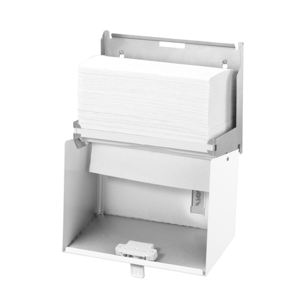 Número de imagen del producto 2: Dispensador de toallas de papel Air-Wolf para unas 300 toallas de papel, serie Omega, blanco