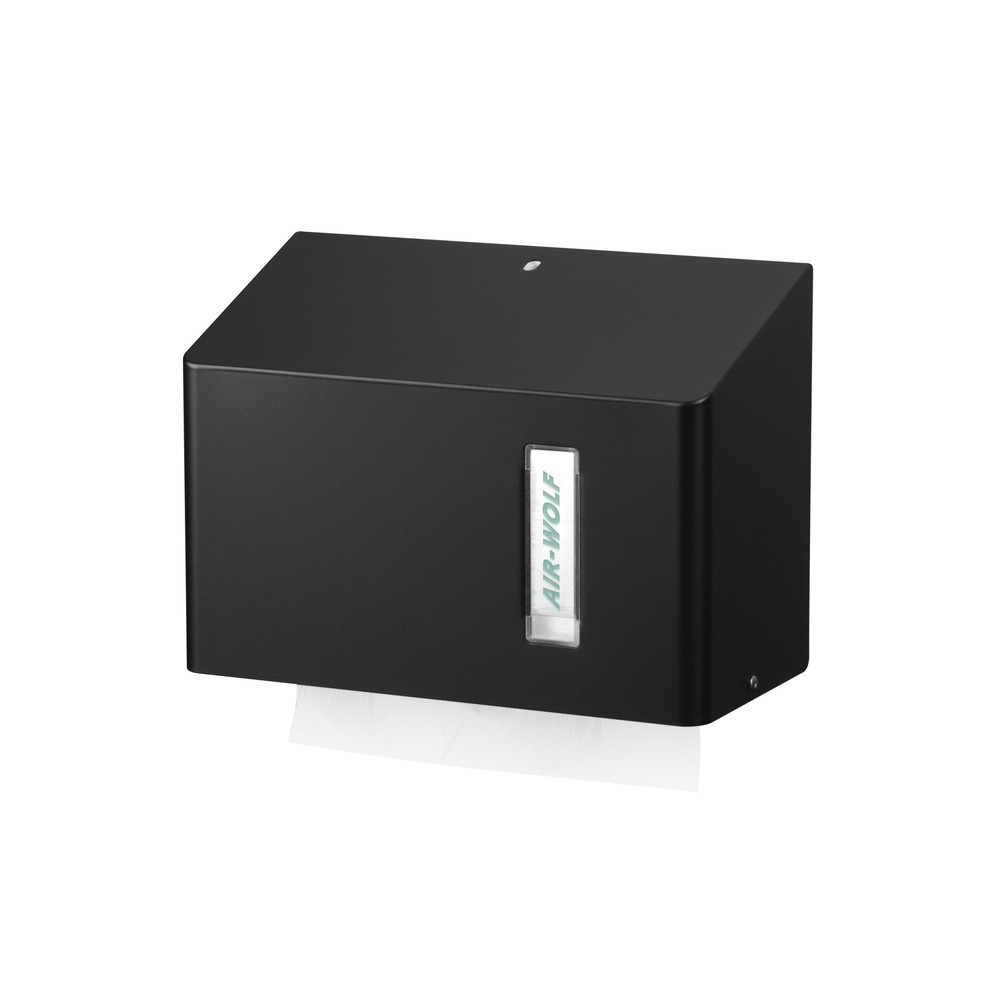 Imagen del producto: Dispensador de toallas de papel Air-Wolf para unas 300 toallas de papel, serie Omega, negro