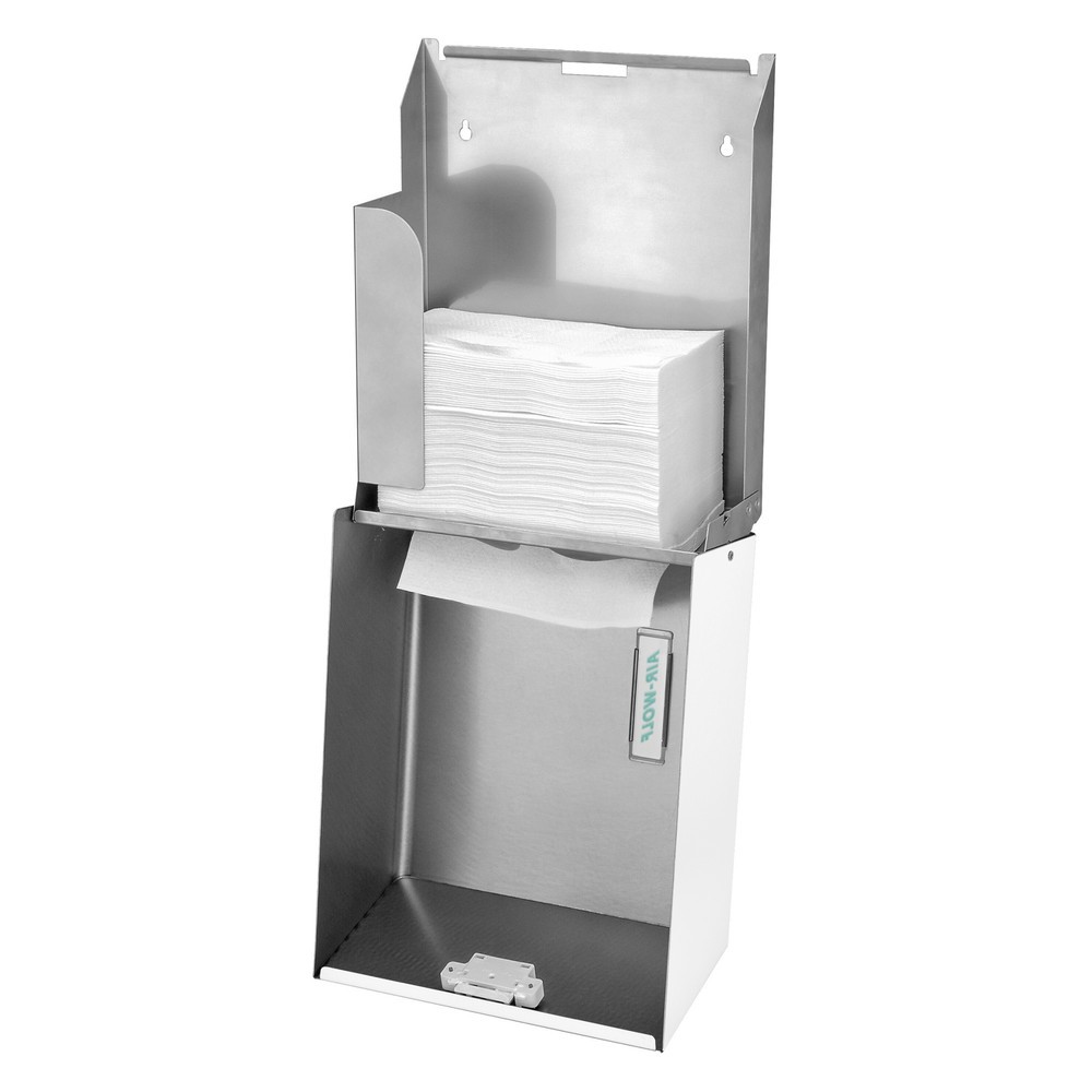 Número de imagen del producto 2: Dispensador de toallas de papel Air-Wolf para unas 500 toallas de papel, serie Omega, blanco