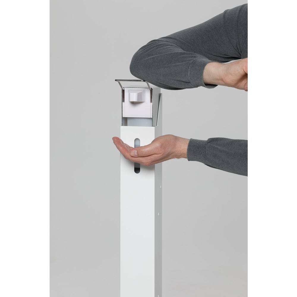 Número de imagen del producto 3: Dispensador desinfectante de manos VAR® HDS 105, montado en el suelo, con dispensador, blanco
