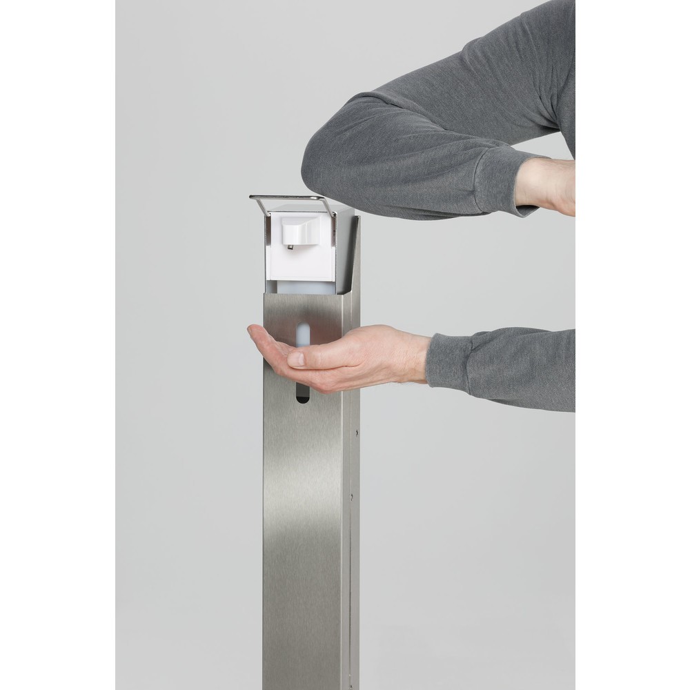 Número de imagen del producto 3: Dispensador de desinfección manual VAR® HDS 105, montado en el suelo, sin dispensador, blanco