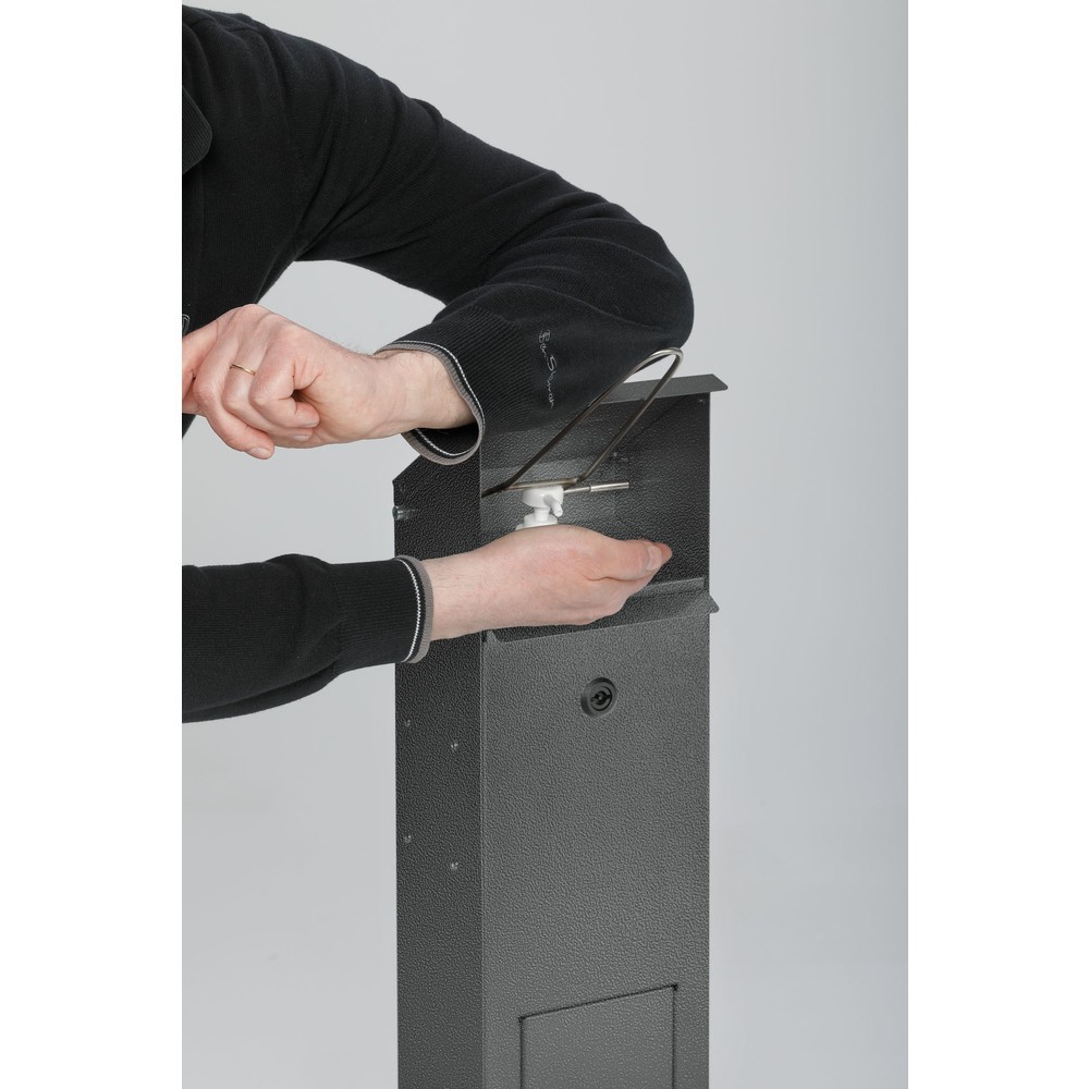 Número de imagen del producto 2: Dispensador desinfectante de manos VAR® HDS 115, montado en el suelo, plata envejecida
