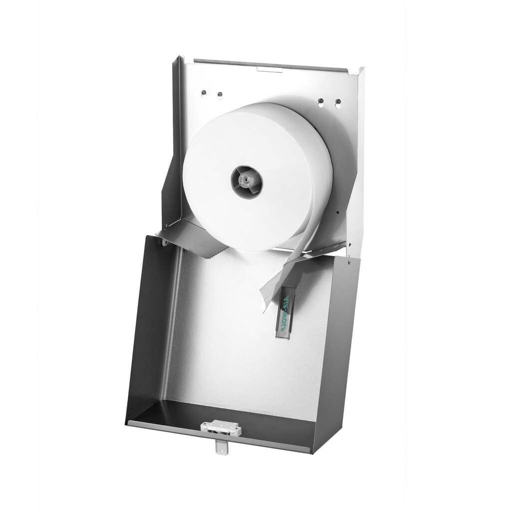 Número de imagen del producto 1: Dispensador doble de rollos Air-Wolf, de acero inoxidable cepillado