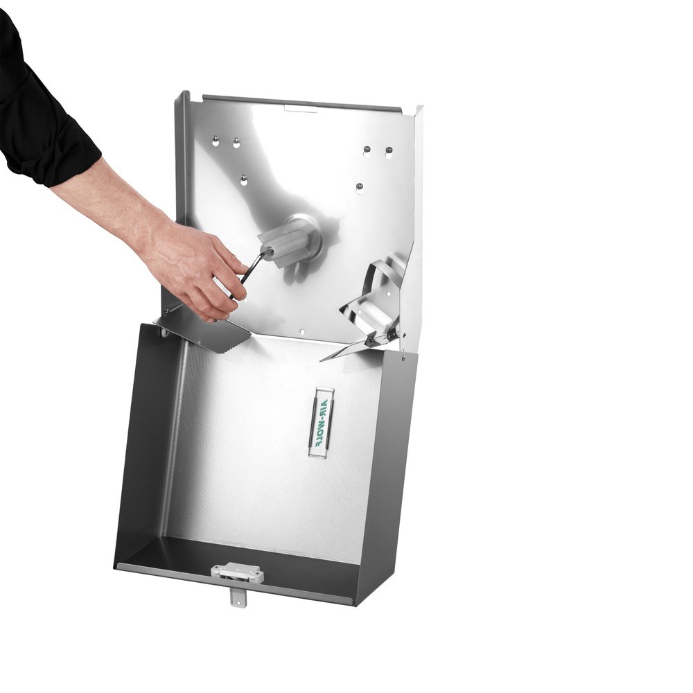 Número de imagen del producto 5: Dispensador doble de rollos Air-Wolf, de acero inoxidable cepillado