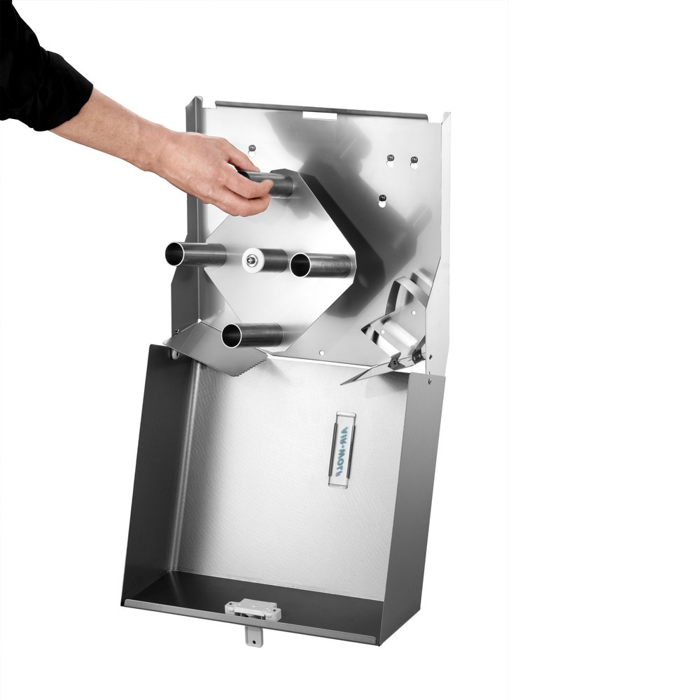 Número de imagen del producto 7: Dispensador doble de rollos Air-Wolf, de acero inoxidable cepillado