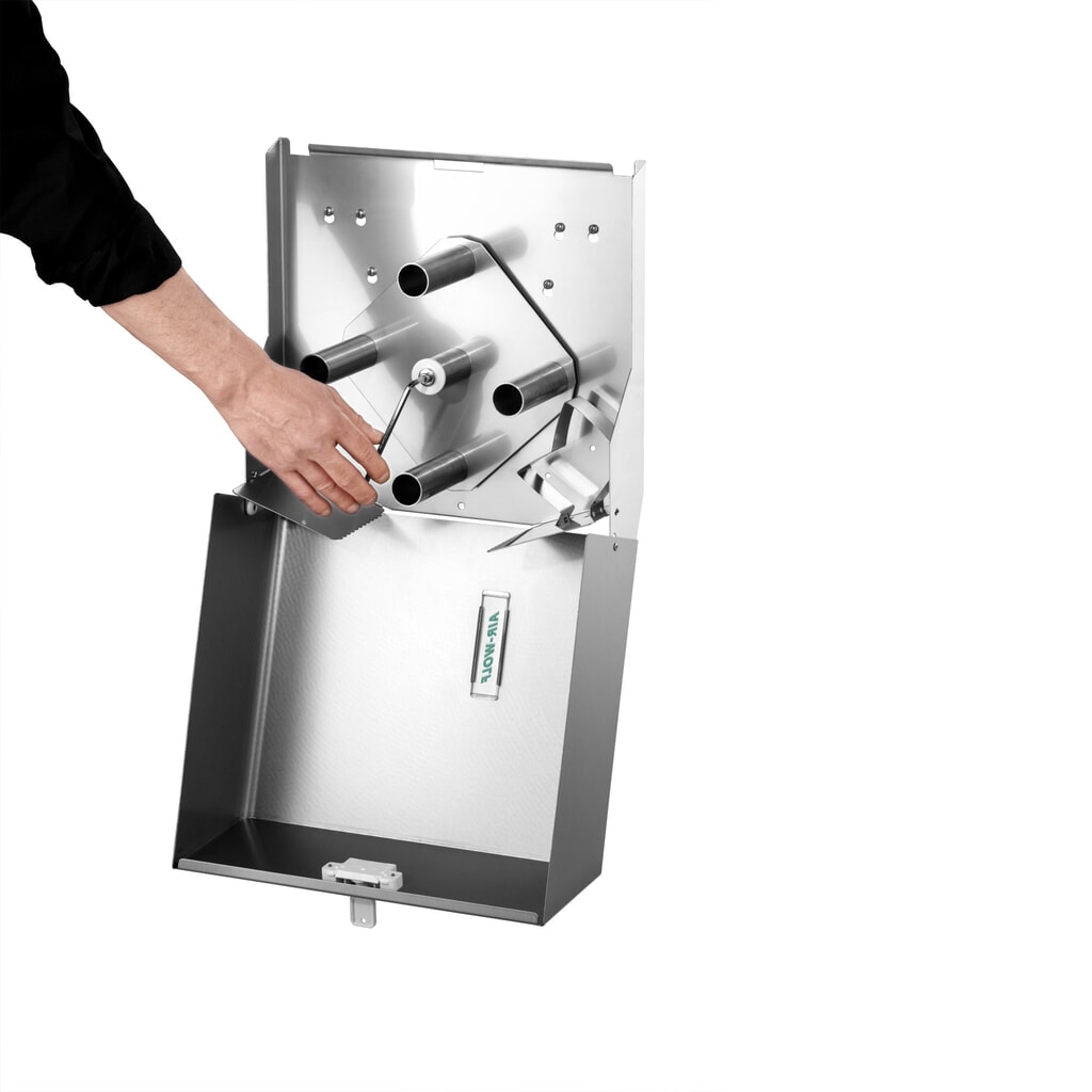 Dispensador doble de rollos Air-Wolf, de acero inoxidable cepillado Número de imagen del producto 8: Dispensador doble de rollos Air-Wolf, de acero inoxidable cepillado