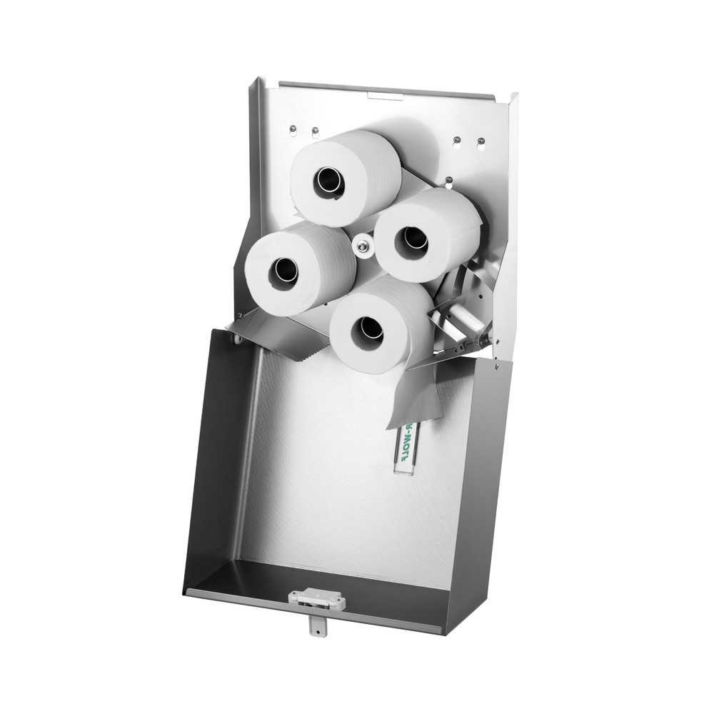 Número de imagen del producto 10: Dispensador doble de rollos Air-Wolf, de acero inoxidable cepillado