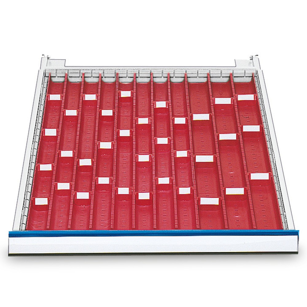 Imagen del producto: División con cubetas para serie de bancos de trabajo Bedrunka+Hirth, altura 50 mm