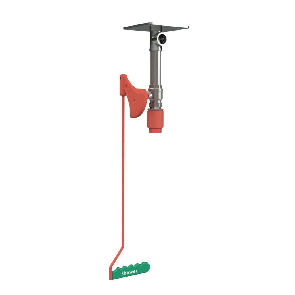 Ducha Justrite® 23GSHVOD Hughes, montaje en el techo, aplicación en interiores, acero inoxidable Imagen del producto: Ducha Justrite® 23GSHVOD Hughes, montaje en el techo, aplicación en interiores, acero inoxidable