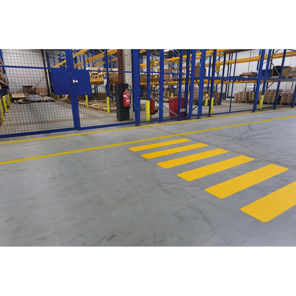 Número de imagen del producto 2: DURABLE cinta de marcaje para suelos con rayas de cebra, 120 x 20 cm, pieza de repuesto amarilla