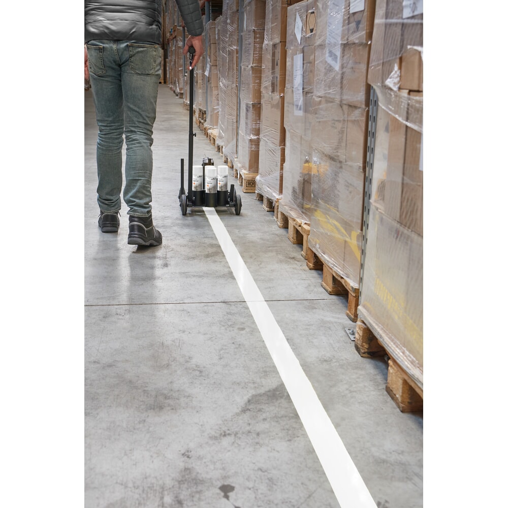 Número de imagen del producto 2: DURABLE pintura para marcado de suelos en aerosol DURALINE®, para interiores y exteriores, 750 ml, blanco