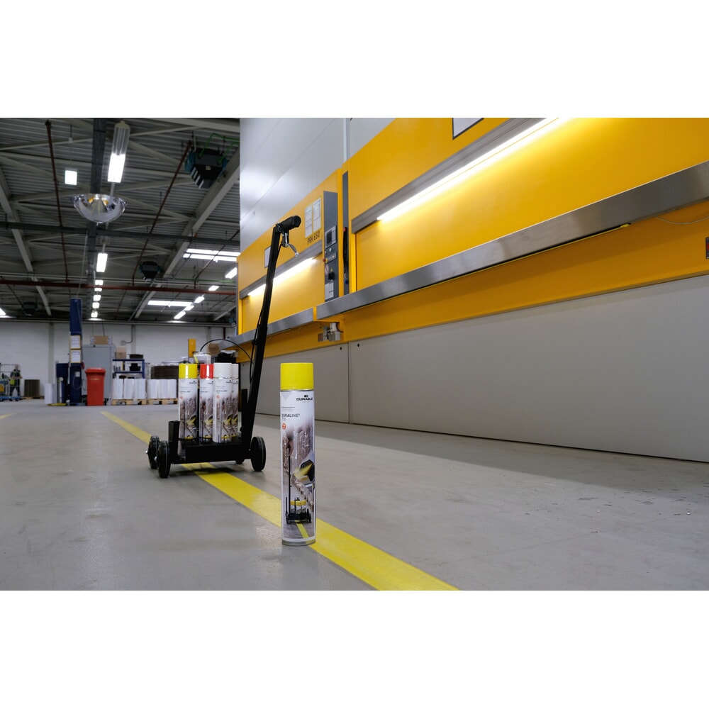 Número de imagen del producto 3: DURABLE pintura para marcado de suelos en aerosol DURALINE®, para interiores y exteriores, 750 ml, blanco