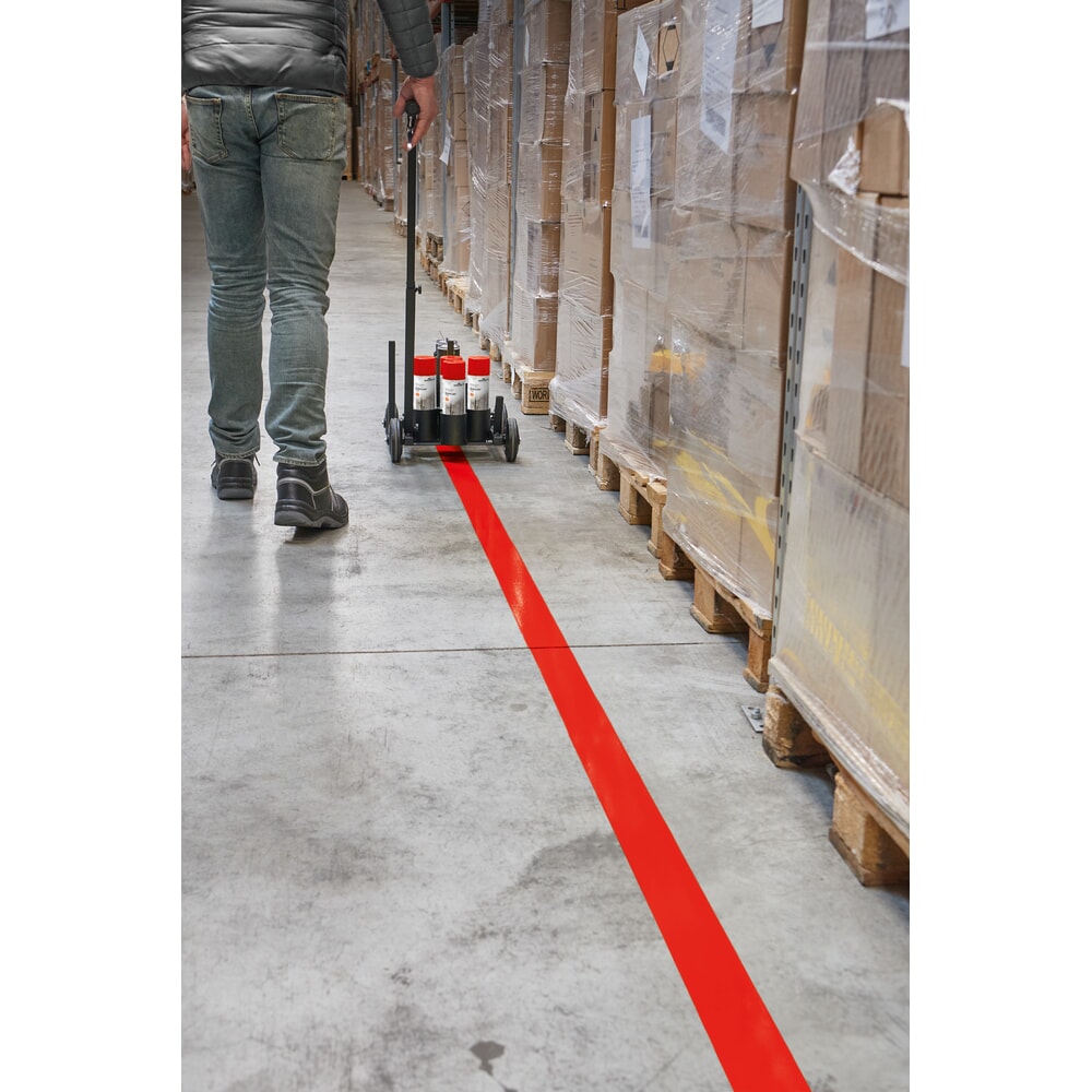 Número de imagen del producto 2: DURABLE pintura para marcado de suelos en aerosol DURALINE®, para interiores y exteriores, 750 ml, rojo