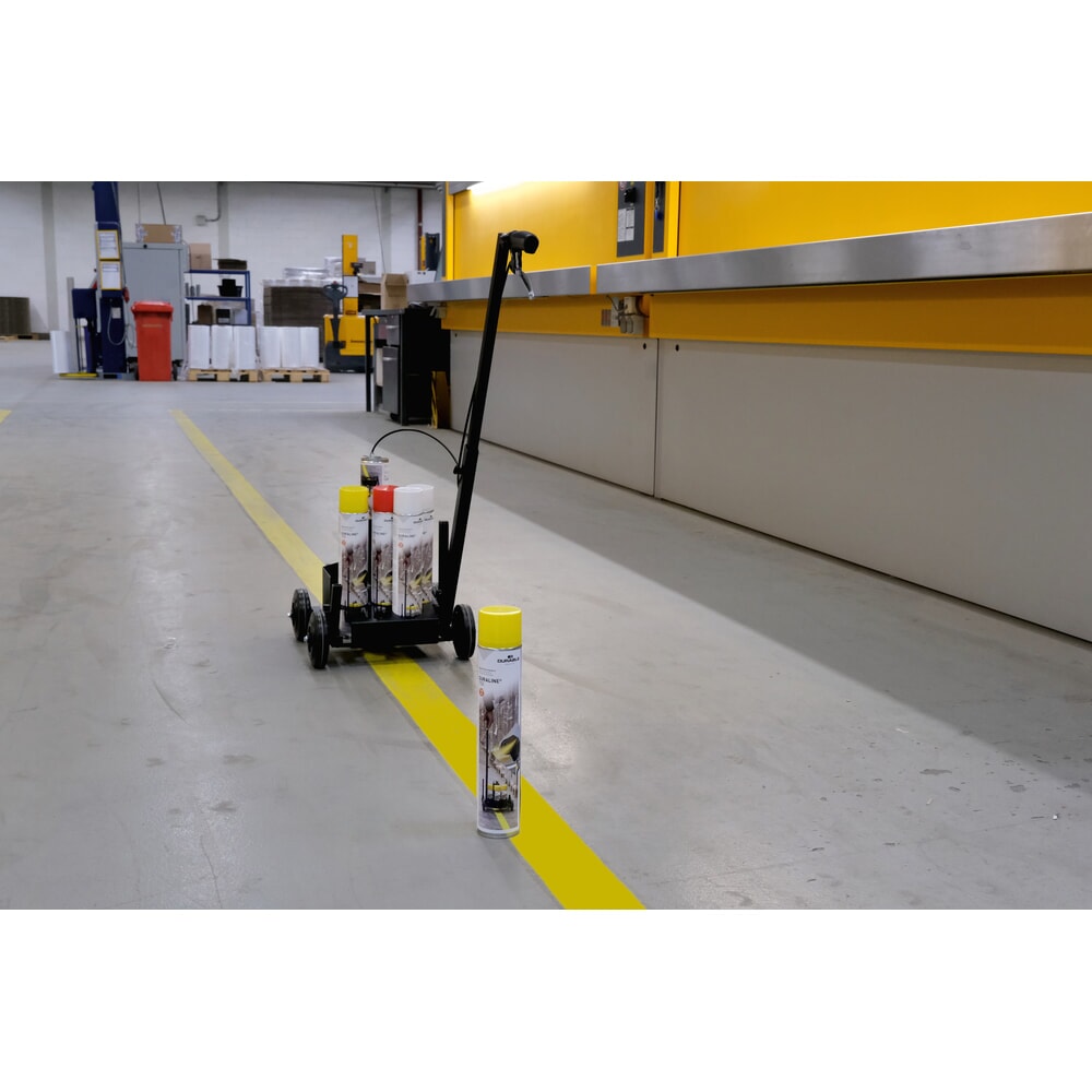 Número de imagen del producto 2: DURABLE pintura para marcado de suelos en aerosol DURALINE®, para interiores y exteriores, 750 ml, amarillo