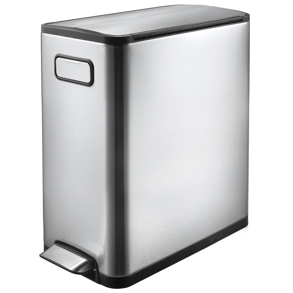 Imagen del producto: Cubo de cubo de residuos con pedal 20 litros de acero inoxidable mate
