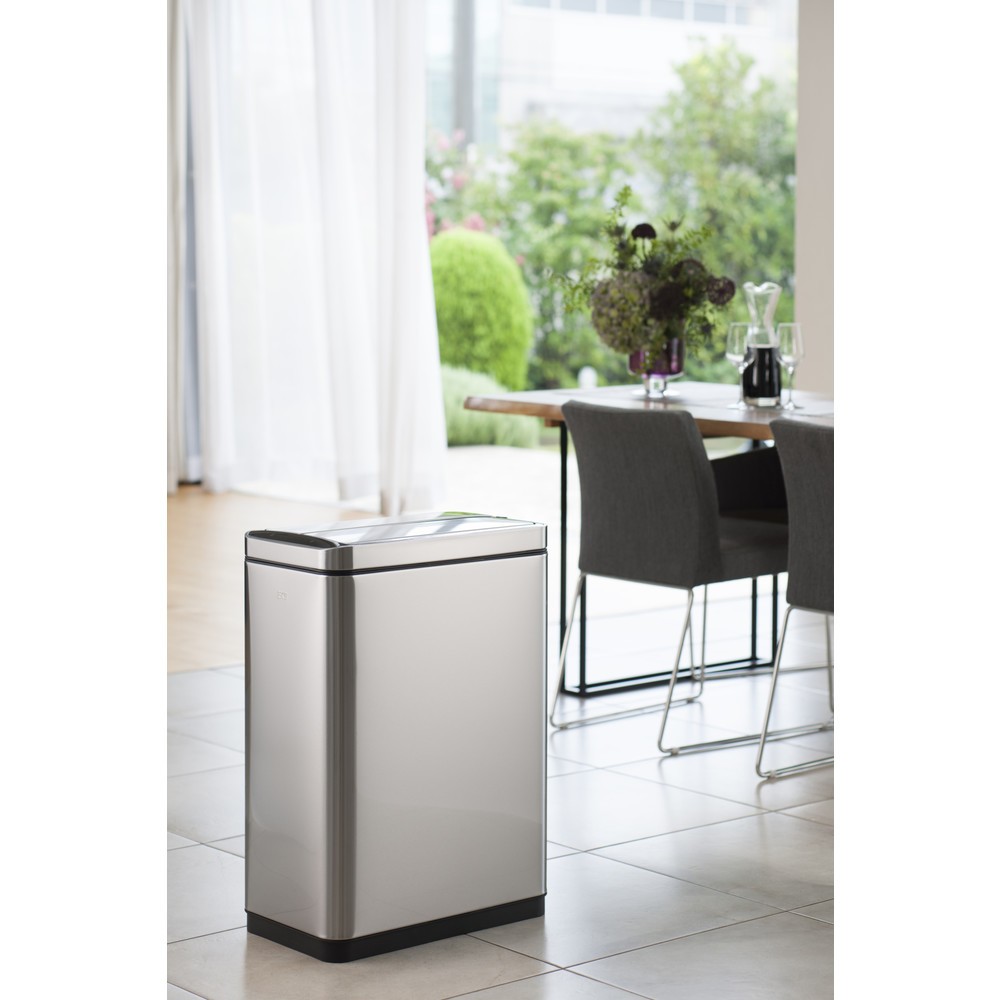 Número de imagen del producto 10: Cubo de residuos EKO Deluxe Phantom Sensor, 2 x 20 litros, acero inoxidable satinado