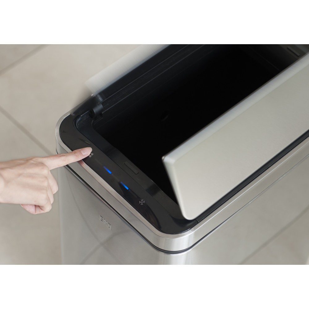 Número de imagen del producto 14: Cubo de residuos EKO Deluxe Phantom Sensor, 2 x 20 litros, acero inoxidable satinado