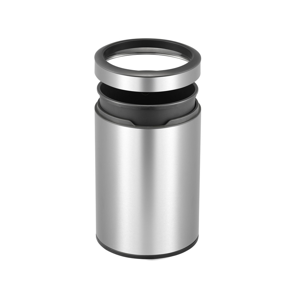 Número de imagen del producto 2: Cubo de residuos EKO redondo, 12 litros, acero inoxidable mate