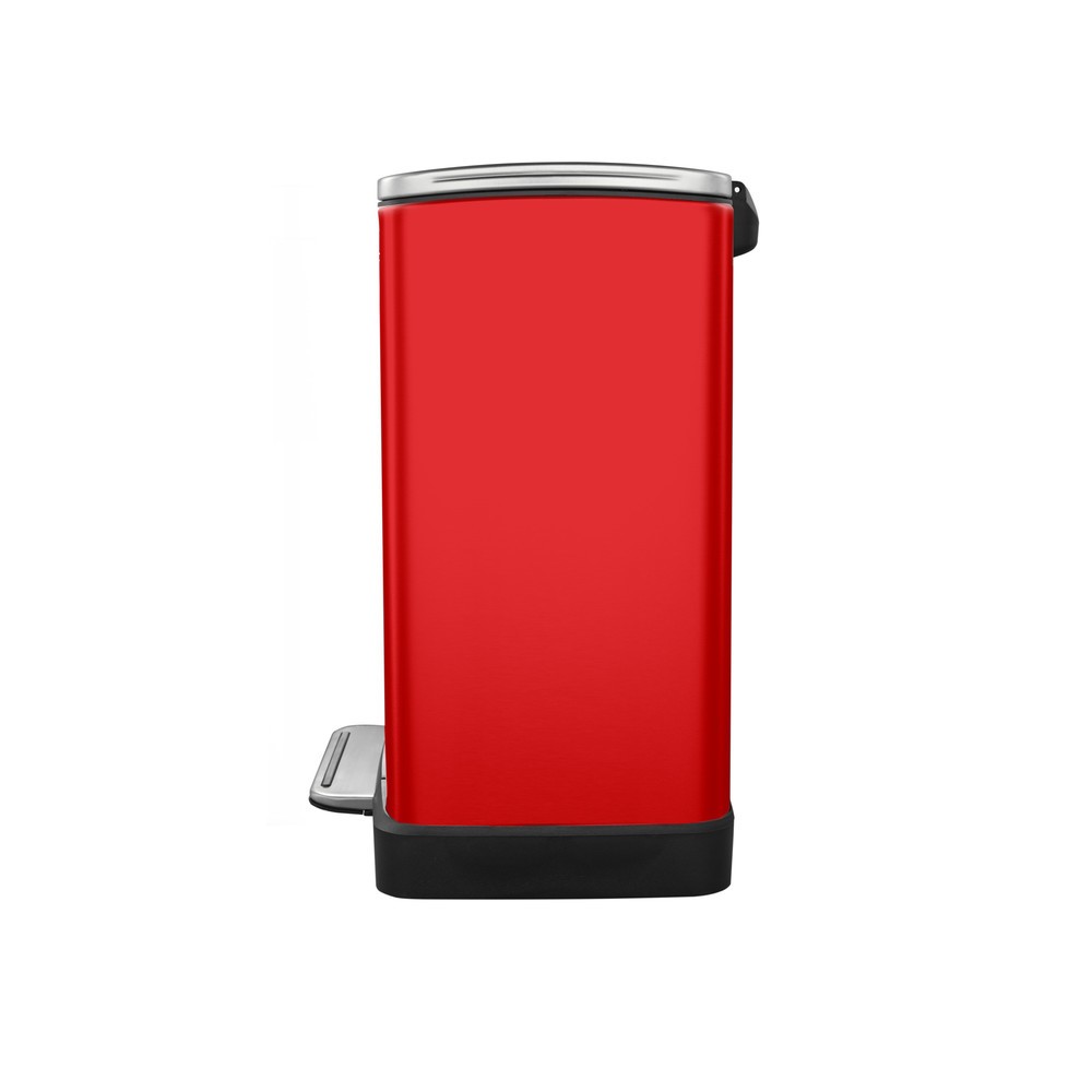 Número de imagen del producto 4: Cubo de residuos con pedal EKO E-Cube, 1 x 28 + 1 x 18 litros, rojo