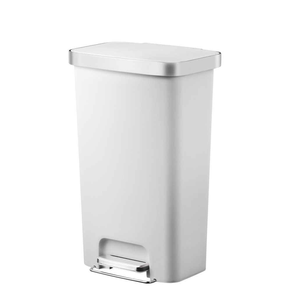 Imagen del producto: Cubo de residuos con pedal EKO Hana, 45 litros, blanco