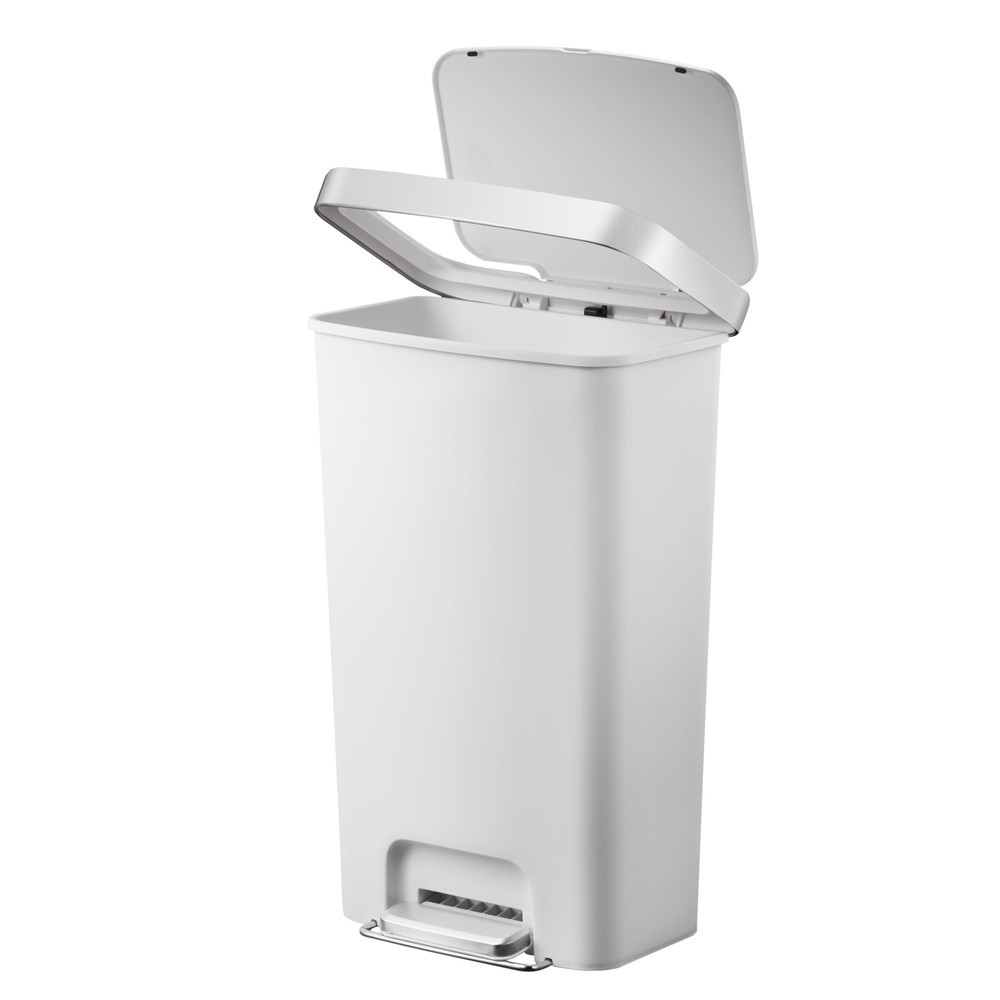 Número de imagen del producto 3: Cubo de residuos con pedal EKO Hana, 45 litros, blanco