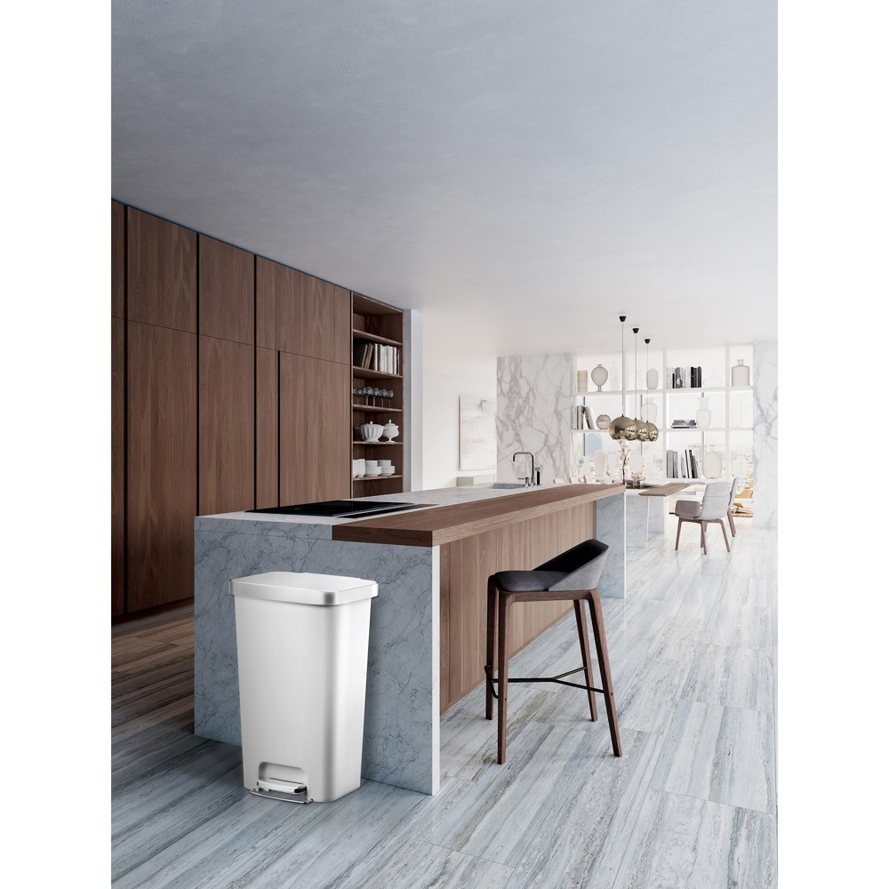 Número de imagen del producto 10: Cubo de residuos con pedal EKO Hana, 45 litros, blanco
