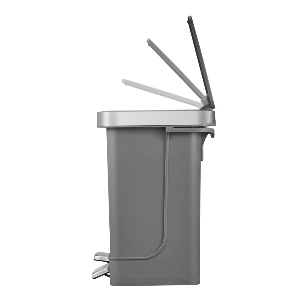 Número de imagen del producto 6: Cubo de residuos con pedal EKO Hana Duo, 2 x 10 litros, blanco, gris