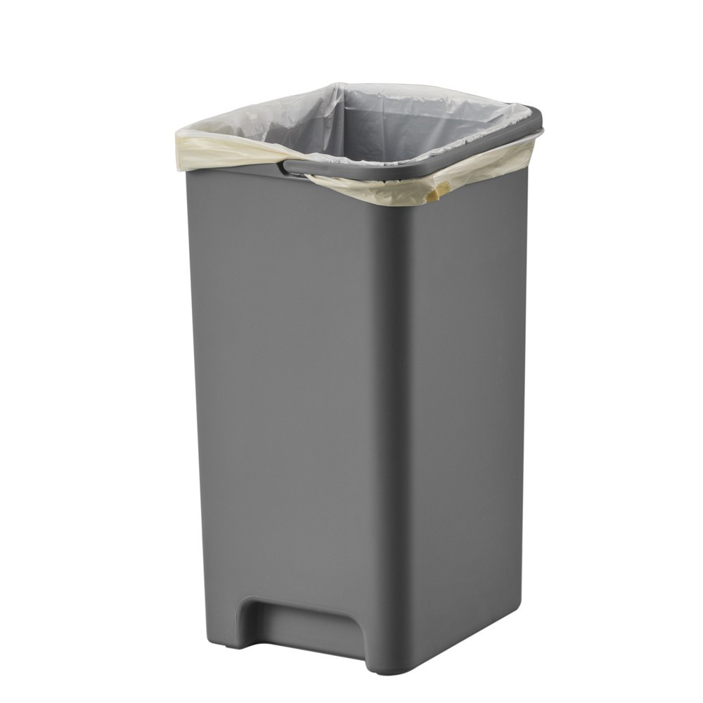 Número de imagen del producto 12: Cubo de residuos con pedal EKO Hana Duo, 2 x 10 litros, blanco, gris