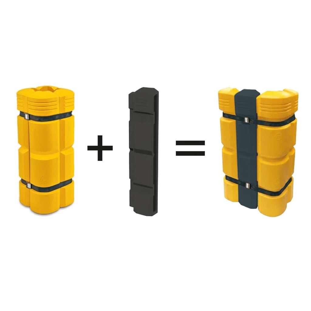 Número de imagen del producto 2: Elemento de extensión para protección anticolisión de columna MORAVIA, ancho 200 mm