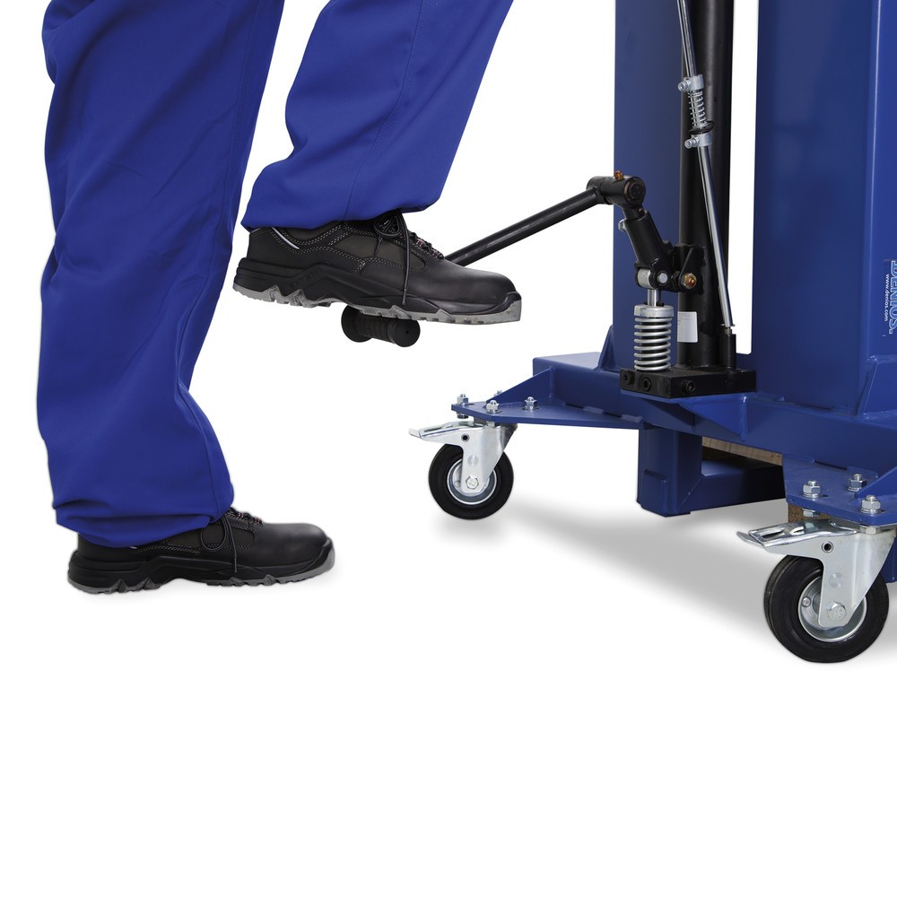 Número de imagen del producto 3: Elevador con grapa para barriles, para barriles de acero y de PE, chasis de arrastre ancho, altura de elevación de 520 mm