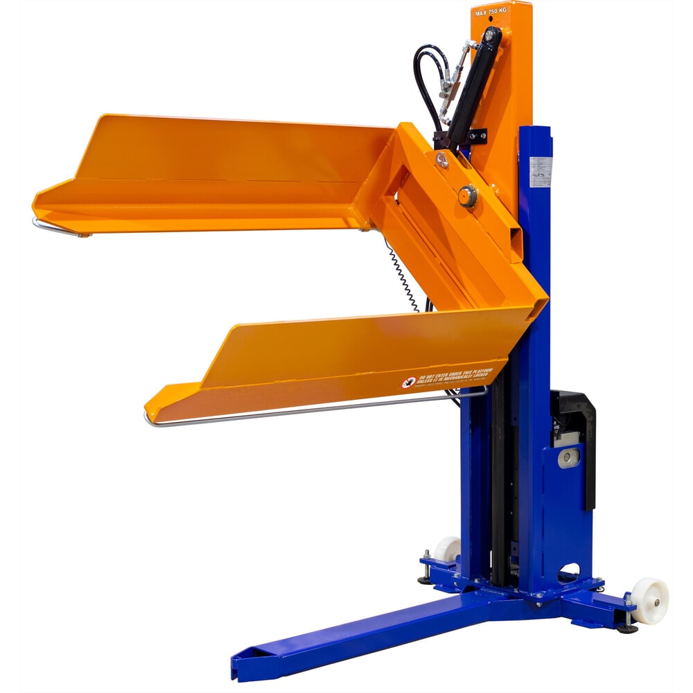 Elevador de palets EdmoLift® electrohidráulico con capacidad de carga de 750 kg Imagen del producto: Elevador de palets EdmoLift® electrohidráulico con capacidad de carga de 750 kg