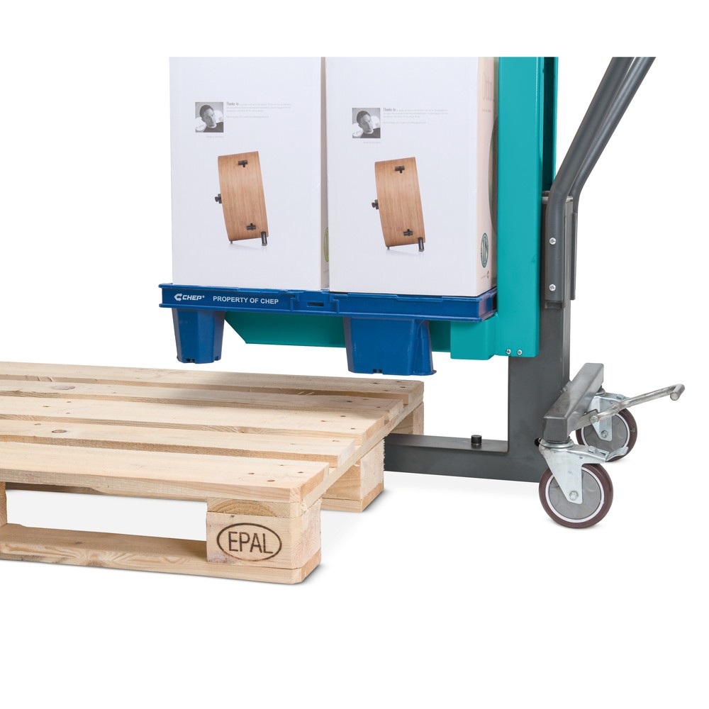 Número de imagen del producto 6: Elevador de palets expositores Ameise®, RAL 5018 azul turquesa