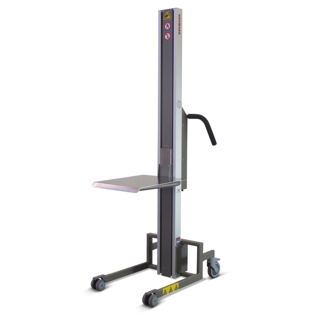 Imagen del producto: Elevador HOVMAND con plataforma de acero inoxidable, rango de elevación 100-1.300 mm, c.c. 90 kg