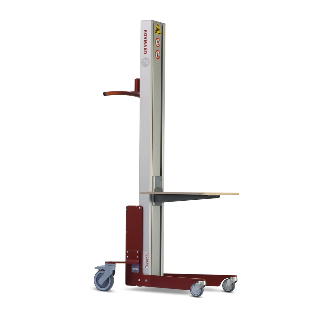 Elevador HOVMAND con plataforma de madera, rango de elevación 115-1.354 mm, c.c. 70 kg Número de imagen del producto 1: Elevador HOVMAND con plataforma de madera, rango de elevación 115-1.354 mm, c.c. 70 kg