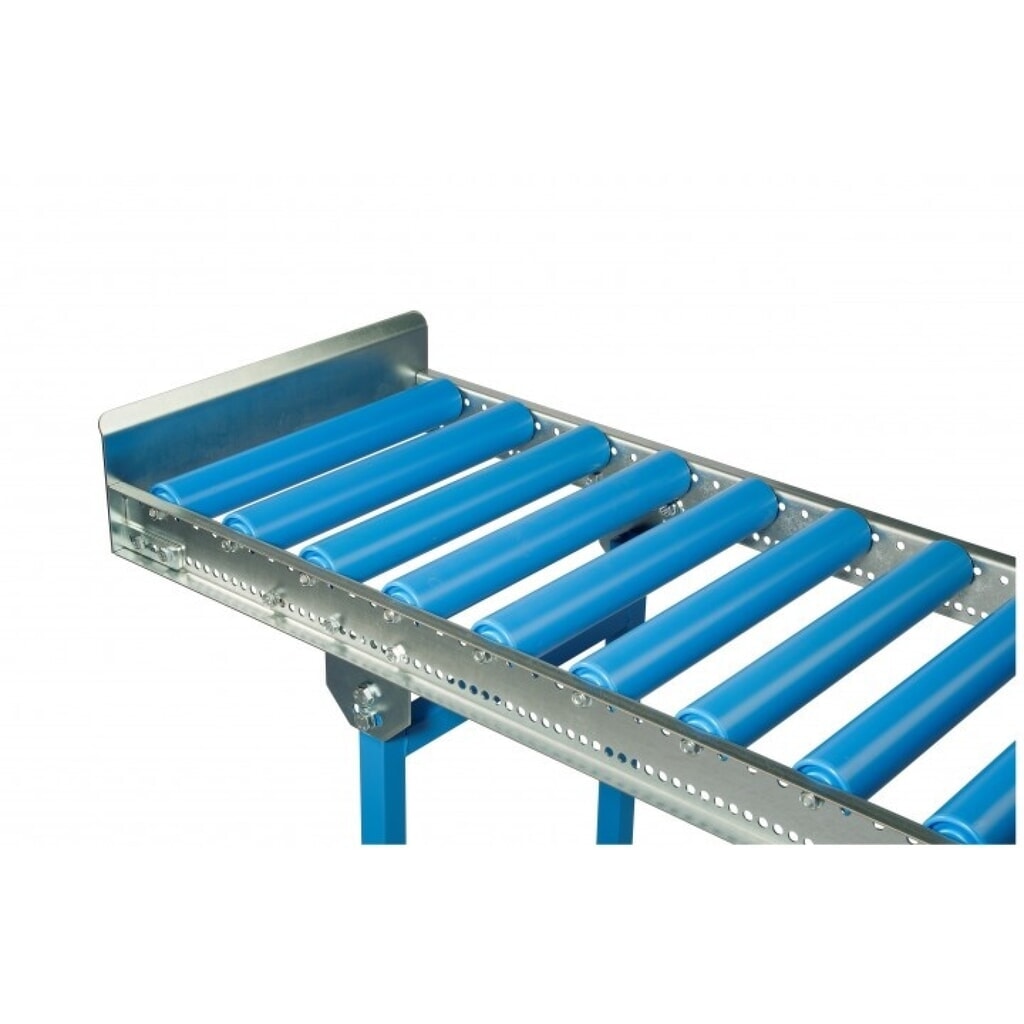 Imagen del producto: Tope final para transportadores de rodillos BLUME ligeras y pequeñas, y transportadores de rodillos pequeños ligeros, galvanizado, atornillado, ancho del transportador 800 mm