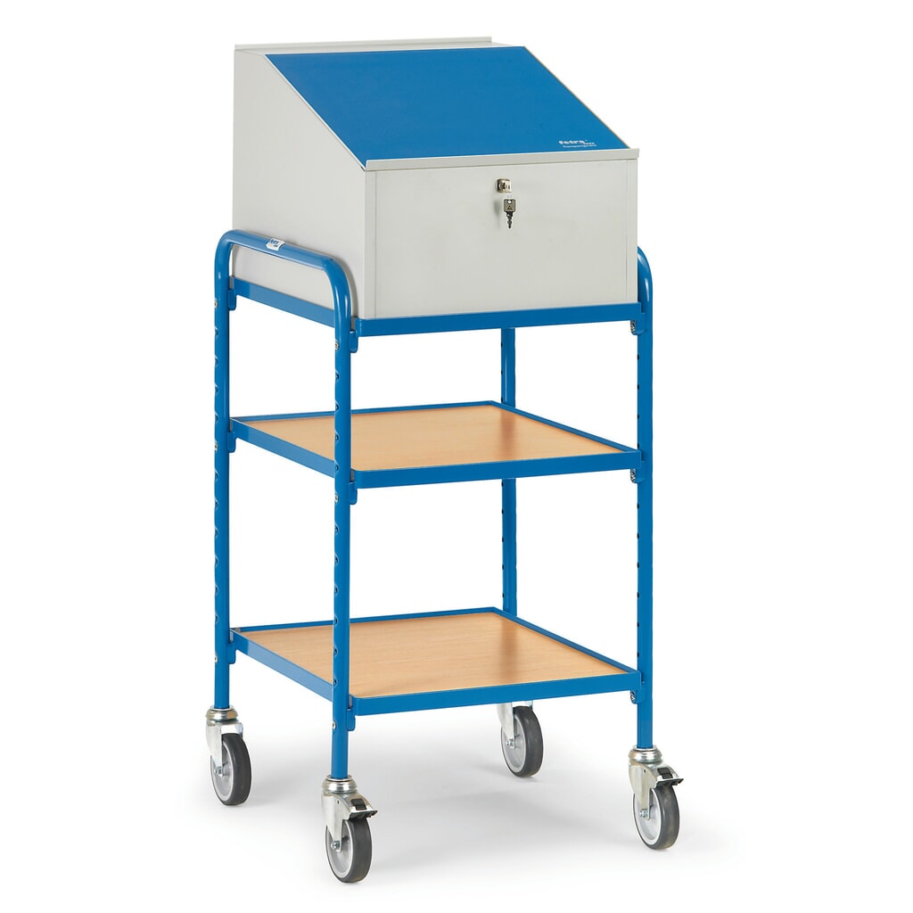 Número de imagen del producto 1: Pupitre con ruedas fetra® con módulo superior con cerradura, móvil