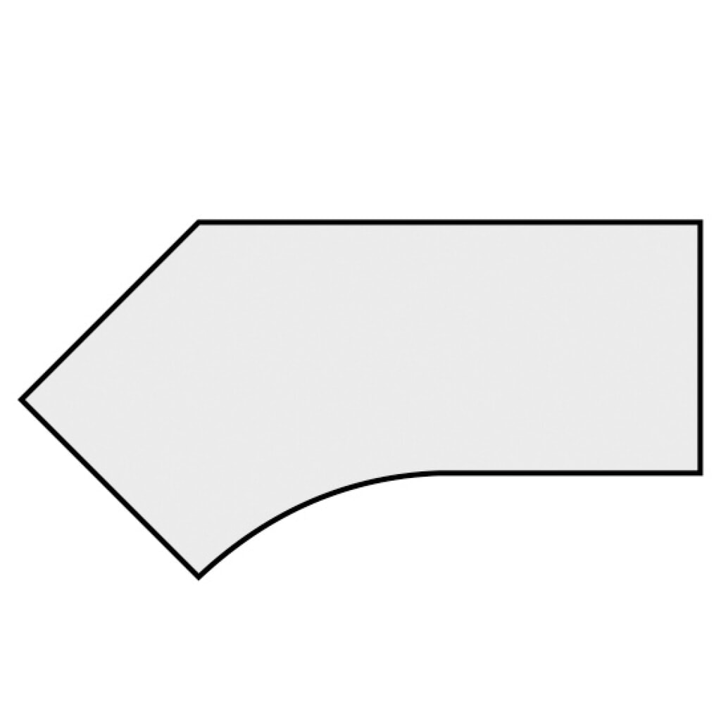 Número de imagen del producto 4: Escritorio de oficina profesional Geramöbel, tablero de forma libre 135° a la derecha, bastidor en C, AxP 2166 x 1130 mm, haya