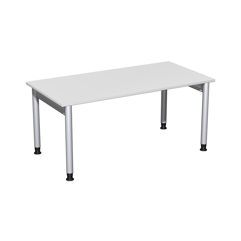 Imagen del producto: Escritorio profesional geramöbel manualmente ajustable en altura, estructura de 4 bases, 1.600 x 800 mm (ancho x fondo), gris claro