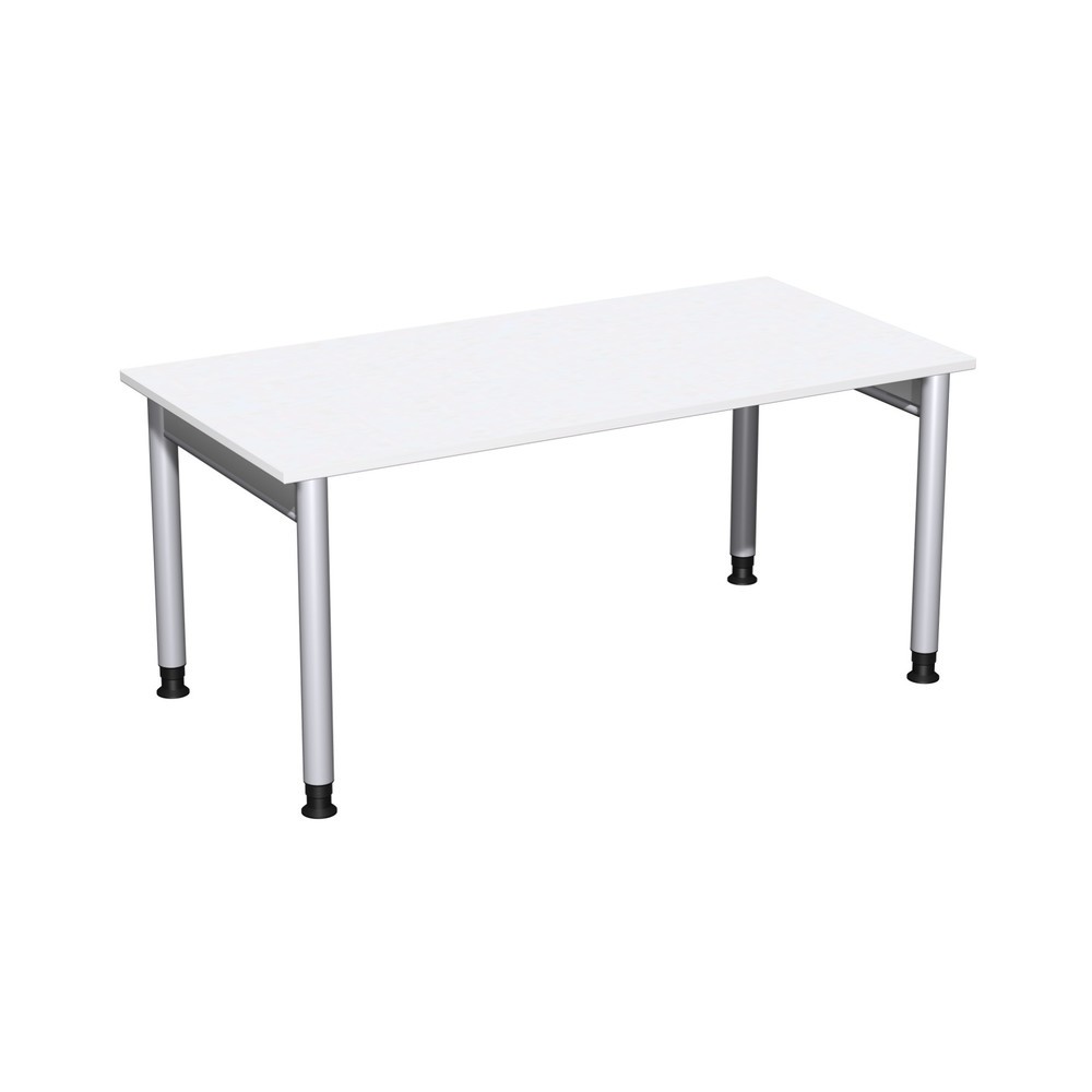 Imagen del producto: Escritorio profesional, bastidor|chasis de 4 pies, altura de construcción regulable, ancho An x F 1.600 x 800 mm, blanco