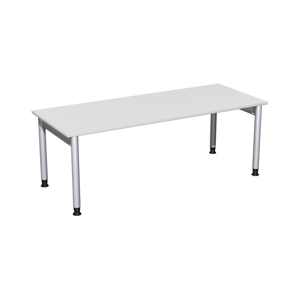 Imagen del producto: Escritorio profesional, bastidor|chasis de 4 pies, altura de construcción ajustable, ancho An x F 2.000 x 800 mm, gris claro