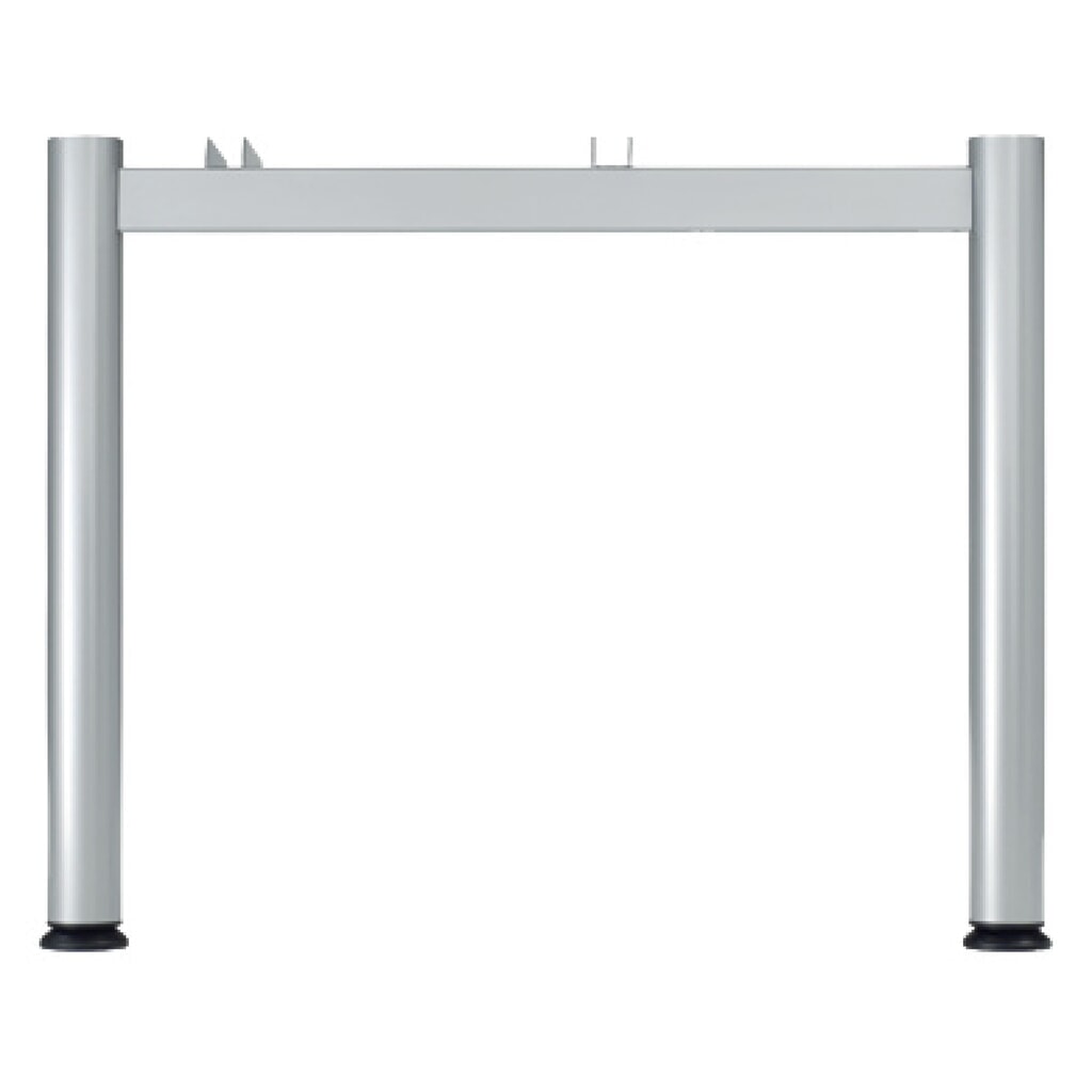Número de imagen del producto 2: Escritorio profesional geramöbel manualmente ajustable en altura, estructura de 4 bases, 1.600 x 800 mm (ancho x fondo), gris claro